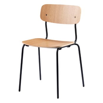 Dining chairs, J182 Holmen chair, oak veneer, Black