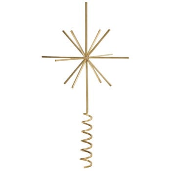 Holiday decorations, Brass Christmas Tree Top Star, Gold