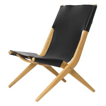 Audo Copenhagen Saxe lounge chair, oiled oak - black leather