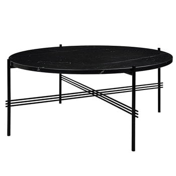 GUBI Table basse TS, 80 cm, noir - marbre noir