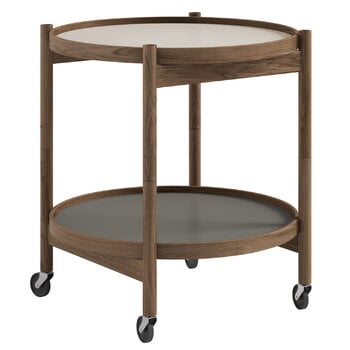 Kitchen carts & trolleys, Bølling tray table 50 cm, fumed oak - stone, Brown