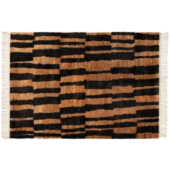 Roots Living Tapis Pilari, chanvre, naturel - noir