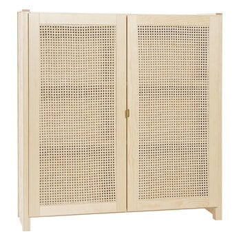 Lundia Classic cabinet w/ rattan doors, 104 x 109 cm, natural