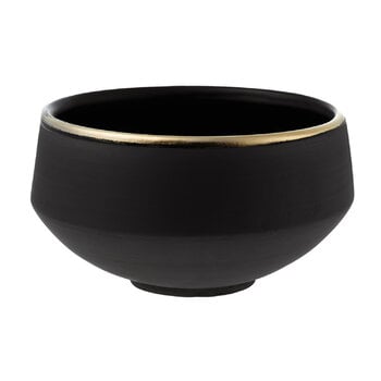 Vaidava Ceramics Eclipse Gold breakfast bowl 0,75 L, black - gold, product image