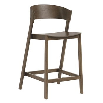 Muuto Tabouret de comptoir Cover, 65 cm, teinté marron foncé