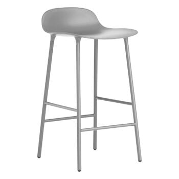 Bar stools & chairs, Form bar stool, 65 cm, grey steel - grey, Gray