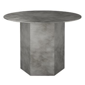 Tavoli da salotto, Tavolino Epic, rotondo, 60 cm, acciaio grigio, Grigio