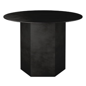 GUBI Epic coffee table, round, 60 cm, midnight black steel