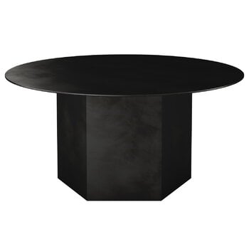 Tavoli da salotto, Tavolino Epic, rotondo, 80 cm, acciaio nero, Nero