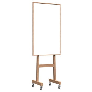 Lintex Wood Mobile kirjoitustaulu, 70,8 x 196 cm, valkoinen - tammi