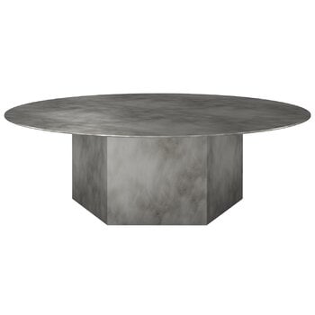 Tavoli da salotto, Tavolino Epic, rotondo, 110 cm, acciaio grigio, Grigio