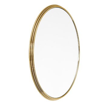 Specchi da parete, Specchio Sillon SH5, 66 cm, ottone, Oro