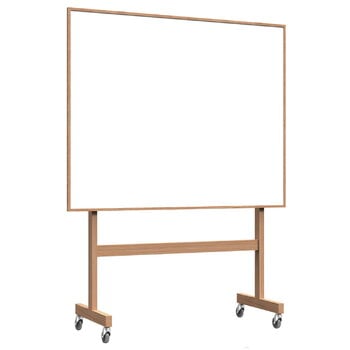 Lintex Wood Mobile whiteboard, 150,8 x 196 cm, white - oak