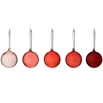 Iittala Glass ball set 5 pcs, 80 mm, red