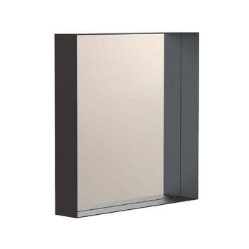 Wandspiegel, Spiegel Unu 4132, 40 x 40 cm, schwarz, Schwarz
