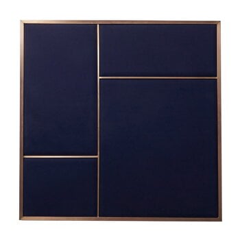 PLEASE WAIT to be SEATED Nouveau Pin board, medium, brass - blue