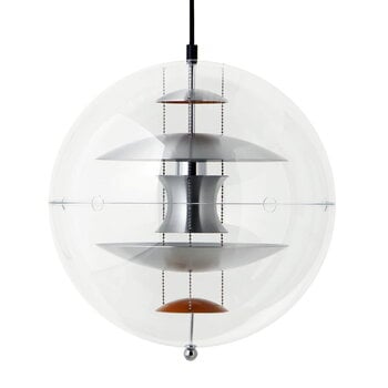 Verpan VP Globe hänglampa, 40 cm, borstad aluminium