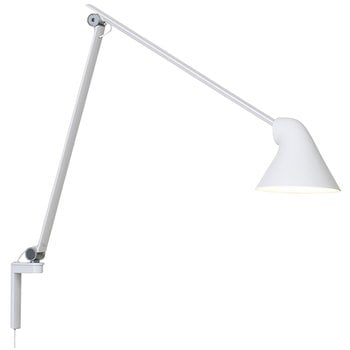 Louis Poulsen NJP wall lamp, long arm, white