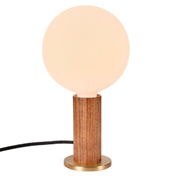 Tala Knuckle bordslampa med Sphere IV-lampa, valnöt