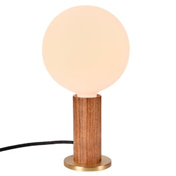 Table lamps, Knuckle table lamp with Sphere IV bulb, walnut, Gold