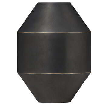 Fredericia Hydro Vase, 22,5 cm, schwarzes Messing