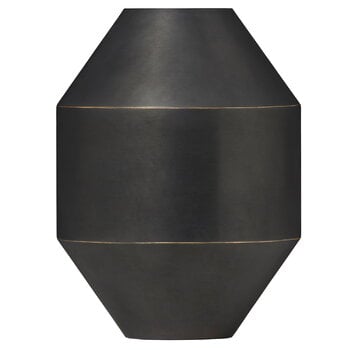 Vasen, Hydro Vase, 22,5 cm, schwarzes Messing, Schwarz