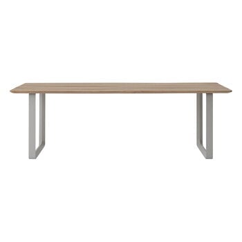 Dining tables, 70/70 Outdoor table, 225 x 90 cm, Sapele Mahogany - grey, Gray