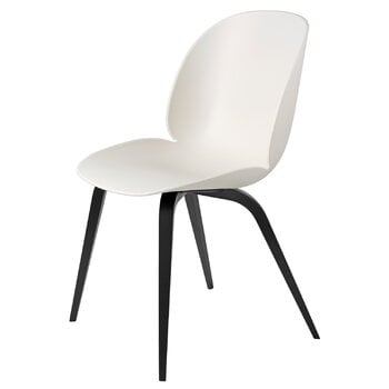 GUBI Chaise Beetle, hêtre teinté noir - blanc albâtre