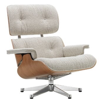 Vitra Eames Lounge Chair, new size, American cherry - Nubia cream/sand