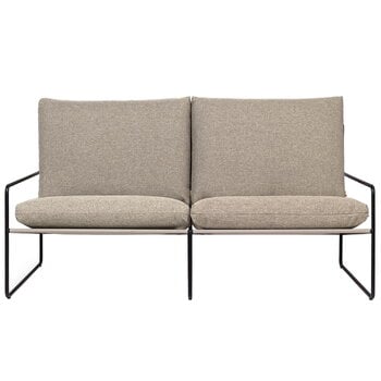 ferm LIVING Desert 2-Sitzer-Sofa, Schwarz - dunkles Sandbeige, Dolce