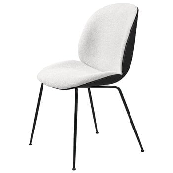 GUBI Beetle chair, matt black - black - Light Boucle 001