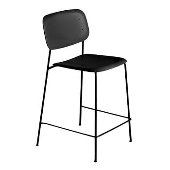 HAY Chaise de bar Soft Edge 95, 65 cm, noir