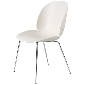 GUBI Beetle chair, chrome - alabaster white