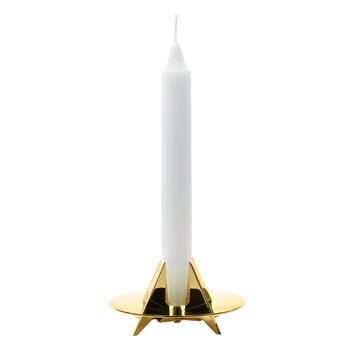 Candleholders, Festivitas candle holder, polished brass, Gold