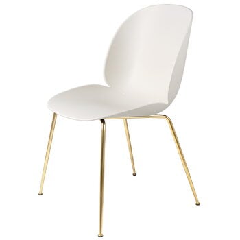 GUBI Beetle chair, brass semi matt - alabaster white, product image