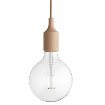 Muuto E27 LED-sockellampa, beige rose, utan skärm