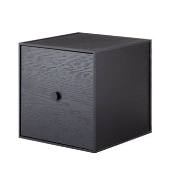 Audo Copenhagen Frame 28 låda med dörr, svartbetsad ask