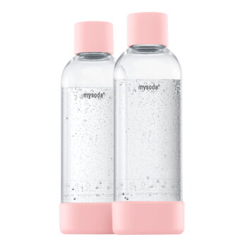 Mysoda Juomapullo 1 L, 2 kpl, vaaleanpunainen