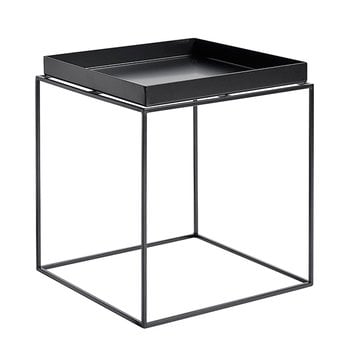 Tables basses, Table carrée moyenne Tray, noir, Noir