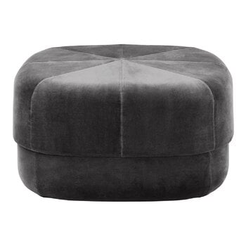 Normann Copenhagen Pouf Circus, grand modèle, velours gris