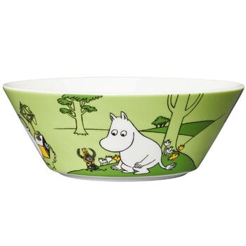 Arabia Moomin bowl, Moomintroll, grass green