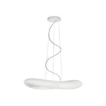 Pendant lamps, Mr. Magoo pendant, 76 cm, phase cut, white, White