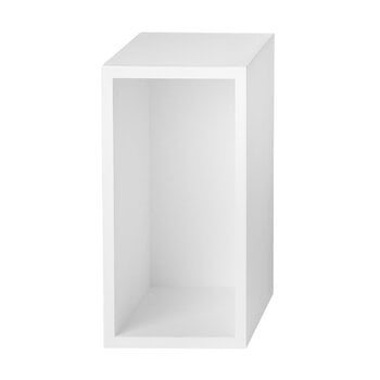 Muuto Stacked 2.0 shelf module w/ background, small, white
