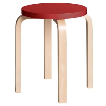 Artek Tabouret Aalto E60, rouge/bouleau