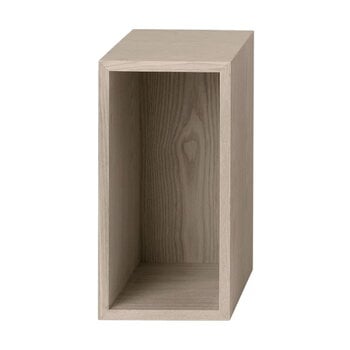 Muuto Stacked 2.0 shelf module w/ background, small, oak