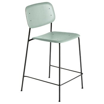 HAY Sedia da bar Soft Edge 90, nero - dusty green