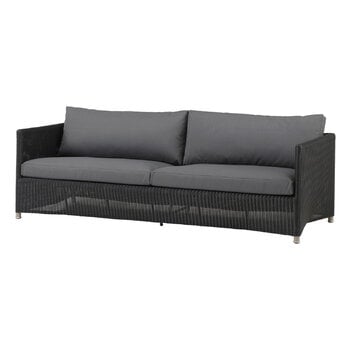 Cane-line Diamond 3-sitsig soffa, grafit - grå