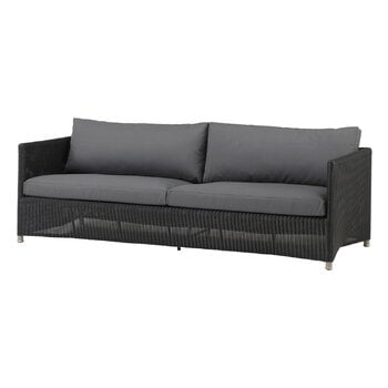 Cane-line Diamond 3-Sitzer-Sofa, Graphit – Grau