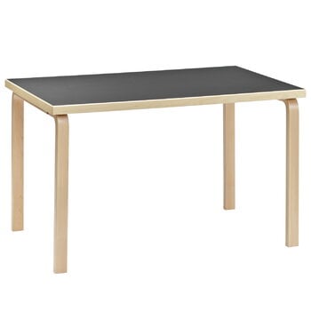 Artek Aalto table 81B, birch - black linoleum