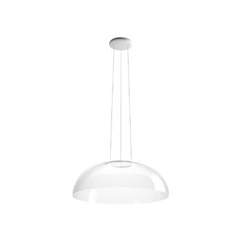 Pendant lamps, Demi pendant, 70 cm, phase cut, white, White